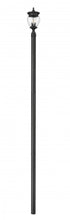 Z-Lite Davina 3 Light Outdoor Post Mounted Fixture in Black Finish Model: 5016PHMR-5009P120-BK