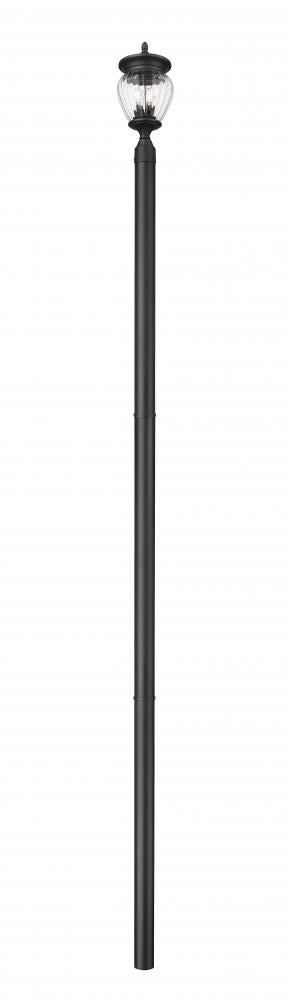 Z-Lite Davina 3 Light Outdoor Post Mounted Fixture in Black Finish Model: 5016PHMR-5009P120-BK