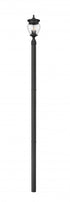 Z-Lite Davina 3 Light Outdoor Post Mounted Fixture in Black Finish Model: 5016PHMR-5009P96-BK