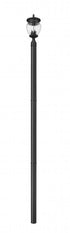 Z-Lite Davina 3 Light Outdoor Post Mounted Fixture in Black Finish Model: 5016PHMR-5009P96-BK