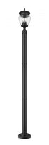 Z-Lite Davina 3 Light Outdoor Post Mounted Fixture in Black Finish Model: 5016PHMR-5012P-BK