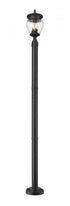 Z-Lite Davina 3 Light Outdoor Post Mounted Fixture in Black Finish Model: 5016PHMR-5012P-BK