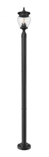 Z-Lite Davina 3 Light Outdoor Post Mounted Fixture in Black Finish Model: 5016PHMR-5012P-BK
