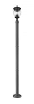 Z-Lite Davina 3 Light Outdoor Post Mounted Fixture in Black Finish Model: 5016PHMR-567P-BK