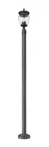 Z-Lite Davina 3 Light Outdoor Post Mounted Fixture in Black Finish Model: 5016PHMR-567P-BK