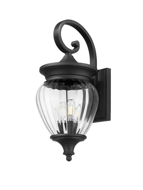 Z-Lite Davina 3 Light Outdoor Wall Light in Black Finish Model: 5016M-BK