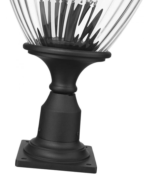 Z-Lite Davina 4 Light Outdoor Pier Mounted Fixture in Black Finish Model: 5016PHBR-533PM-BK