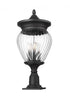 Z-Lite Davina 4 Light Outdoor Pier Mounted Fixture in Black Finish Model: 5016PHBR-533PM-BK