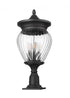 Z-Lite Davina 4 Light Outdoor Pier Mounted Fixture in Black Finish Model: 5016PHBR-533PM-BK