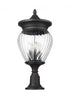 Z-Lite Davina 4 Light Outdoor Pier Mounted Fixture in Black Finish Model: 5016PHBR-553PM-BK