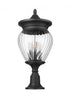 Z-Lite Davina 4 Light Outdoor Pier Mounted Fixture in Black Finish Model: 5016PHBR-553PM-BK
