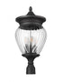 Z-Lite Davina 4 Light Outdoor Post Mount Fixture in Black Finish Model: 5016PHBR-BK