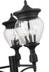 Z-Lite Davina 4 Light Outdoor Post Mounted Fixture in Black Finish Model: 5016PHBR-3-564P-BK