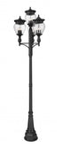 Z-Lite Davina 4 Light Outdoor Post Mounted Fixture in Black Finish Model: 5016PHBR-4-564P-BK