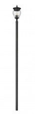 Z-Lite Davina 4 Light Outdoor Post Mounted Fixture in Black Finish Model: 5016PHBR-5009P120-BK