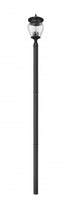 Z-Lite Davina 4 Light Outdoor Post Mounted Fixture in Black Finish Model: 5016PHBR-5009P96-BK
