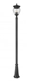 Z-Lite Davina 4 Light Outdoor Post Mounted Fixture in Black Finish Model: 5016PHBR-5011P-BK