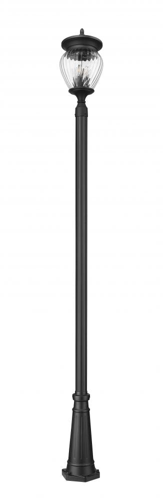 Z-Lite Davina 4 Light Outdoor Post Mounted Fixture in Black Finish Model: 5016PHBR-5011P-BK