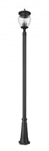 Z-Lite Davina 4 Light Outdoor Post Mounted Fixture in Black Finish Model: 5016PHBR-5011P-BK