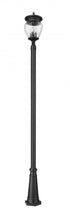 Z-Lite Davina 4 Light Outdoor Post Mounted Fixture in Black Finish Model: 5016PHBR-5011P-BK