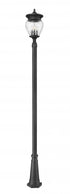 Z-Lite Davina 4 Light Outdoor Post Mounted Fixture in Black Finish Model: 5016PHBR-519P-BK