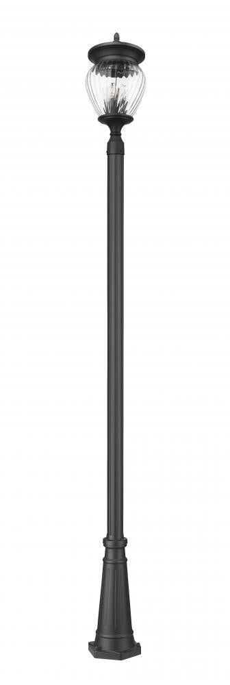 Z-Lite Davina 4 Light Outdoor Post Mounted Fixture in Black Finish Model: 5016PHBR-519P-BK