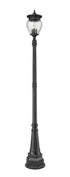 Z-Lite Davina 4 Light Outdoor Post Mounted Fixture in Black Finish Model: 5016PHBR-564P-BK