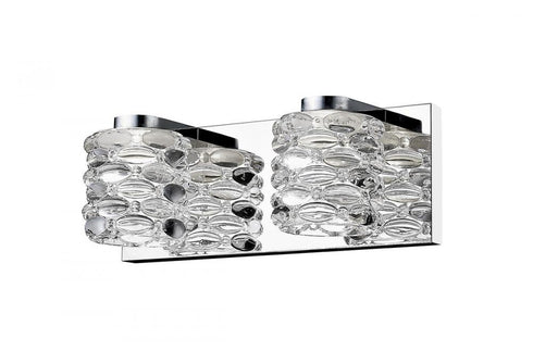 Z-Lite Dawson 2 Light Vanity in Chrome Finish Model: 907-2V-LED