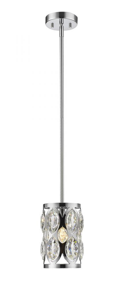 Z-Lite Dealey 1 Light Pendant in Chrome Finish Model: 6010MP-CH