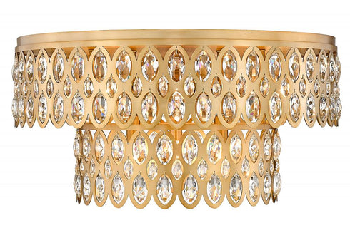 Z-Lite Dealey 12 Light Flush Mount in Heirloom Brass Finish Model: 822F24-HB