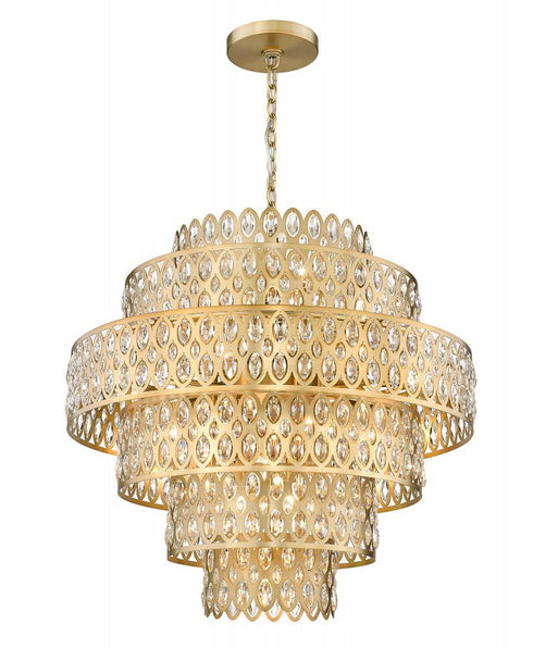 Z-Lite Dealey 17 Light Chandelier in Heirloom Brass Finish Model: 822P32-HB