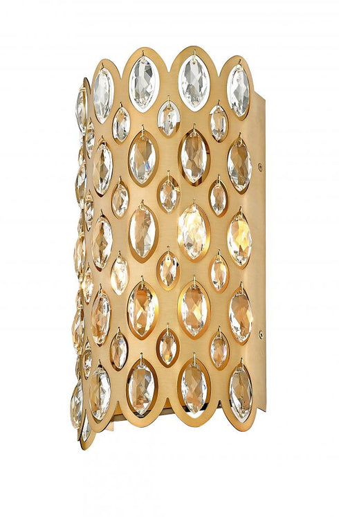 Z-Lite Dealey 2 Light Wall Sconce in Heirloom Brass Finish Model: 822-2S-HB