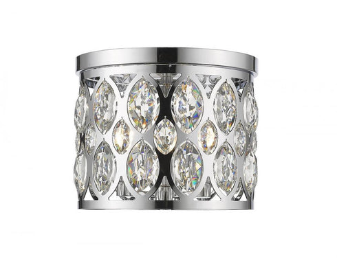 Z-Lite Dealey 3 Light Flush Mount in Chrome Finish Model: 6010F12CH