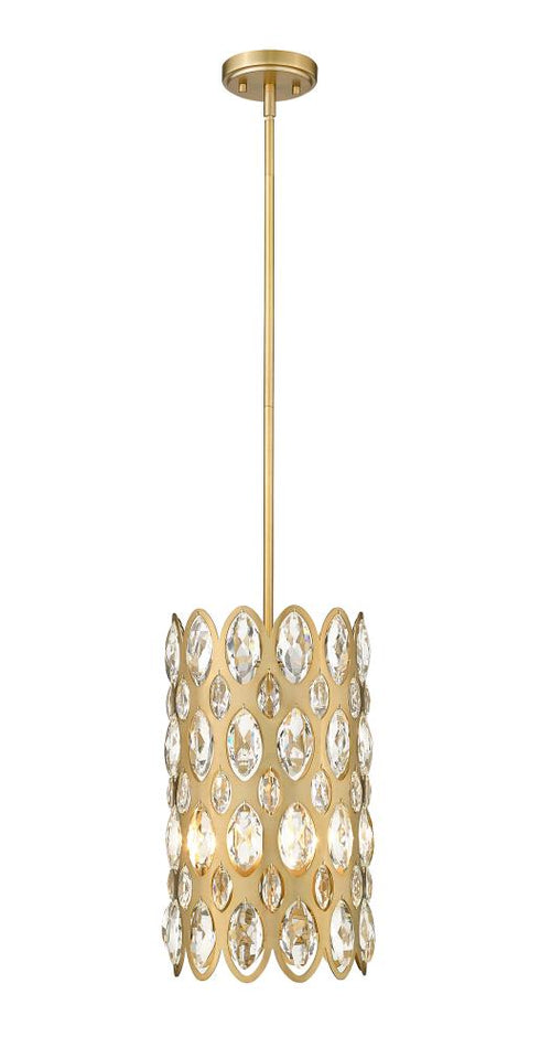 Z-Lite Dealey 3 Light Pendant in Heirloom Brass Finish Model: 822P9-HB