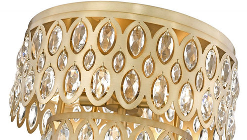 Z-Lite Dealey 5 Light Flush Mount in Heirloom Brass Finish Model: 822F15-HB