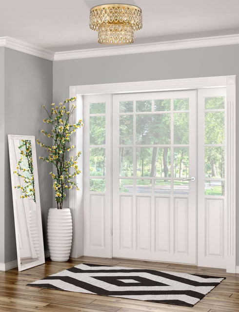 Z-Lite Dealey 9 Light Flush Mount in Heirloom Brass Finish Model: 822F20-HB