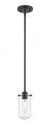 Z-Lite Delaney 1 Light Pendant in Brushed Nickel Finish Model: 471MP-BN