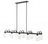 Z-Lite Delaney 10 Light Linear Chandelier in Matte Black Finish Model: 471-10L-MB