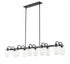 Z-Lite Delaney 10 Light Linear Chandelier in Matte Black Finish Model: 471-10L-MB