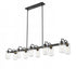Z-Lite Delaney 10 Light Linear Chandelier in Matte Black Finish Model: 471-10L-MB