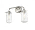 Z-Lite Delaney 2 Light Vanity in Brushed Nickel Finish Model: 471-2V-BN