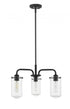 Z-Lite Delaney 3 Light Chandelier in Matte Black Finish Model: 471-3MB