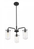 Z-Lite Delaney 3 Light Chandelier in Matte Black Finish Model: 471-3MB