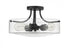 Z-Lite Delaney 3 Light Semi Flush Mount in Matte Black Finish Model: 471SF-MB