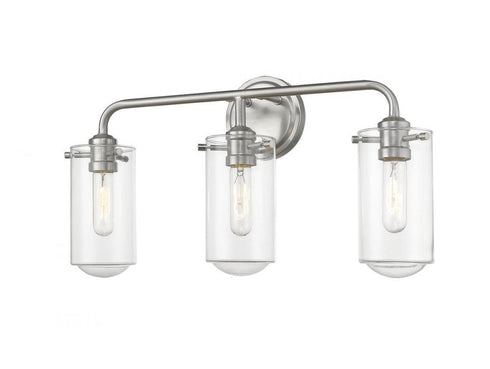 Z-Lite Delaney 3 Light Vanity in Brushed Nickel Finish Model: 471-3V-BN