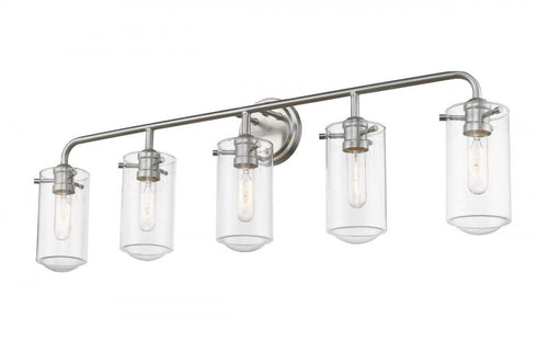Z-Lite Delaney 5 Light Vanity in Brushed Nickel Finish Model: 471-5V-BN