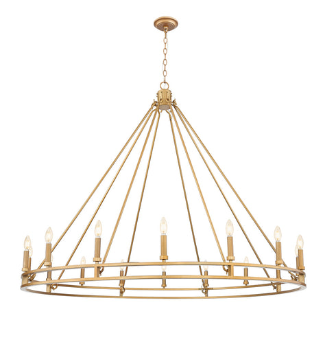 Z-Lite Dennison 16 Light Chandelier in Matte Black Finish Model: 4005-16MB