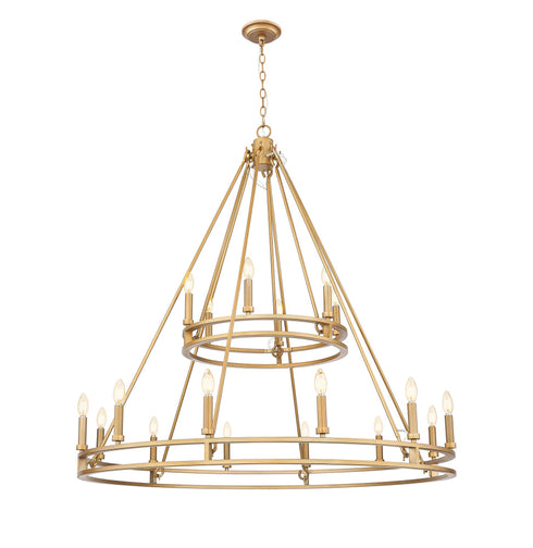 Z-Lite Dennison 18 Light Chandelier in Matte Black Finish Model: 4005-18MB
