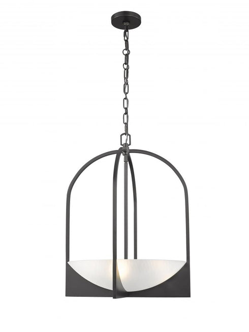 Z-Lite Devon 4 Light Pendant in Matte Black Finish Model: 1947-24MB