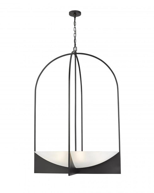 Z-Lite Devon 8 Light Chandelier in Matte Black Finish Model: 1947-48MB